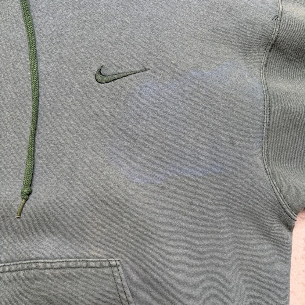 Nike Hoodie Mens Large Green Vintage 90s Made in USA Embroidered Swoosh Faded